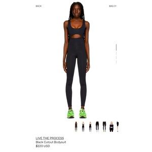 Live The Process Black Cutout Jumpsuit Bodysuit Activewear. Size XXL. $220